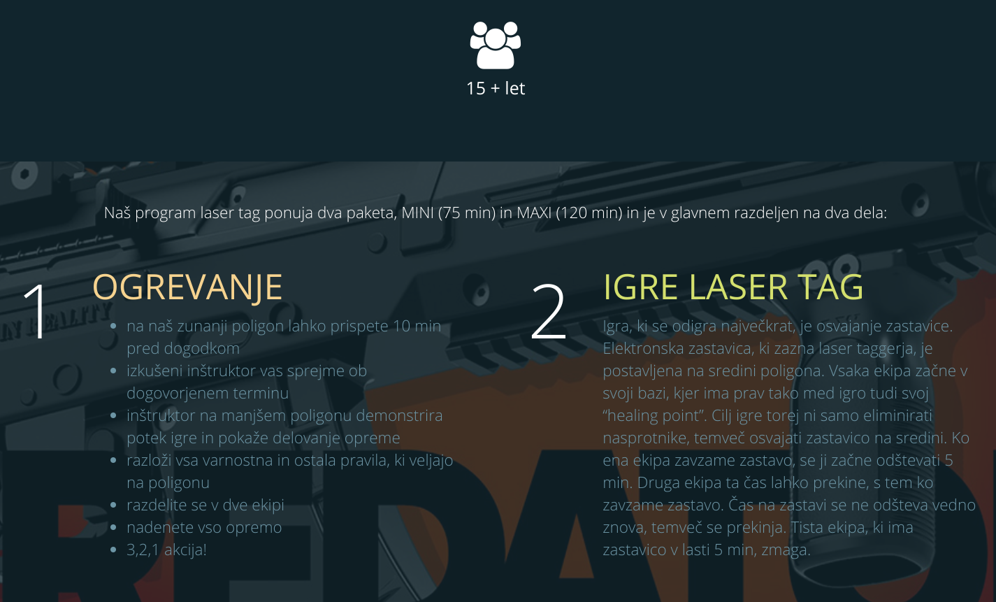 spletni marketing - laser tag